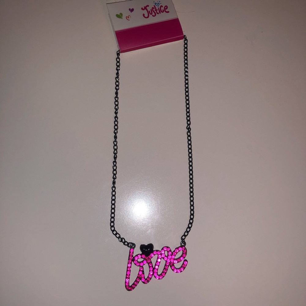 Justice “Love” necklace